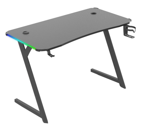 שולחן גיימינג OPTIMUS LITE בצורת Z כולל תאורת RGB צבע שחור 120 ס