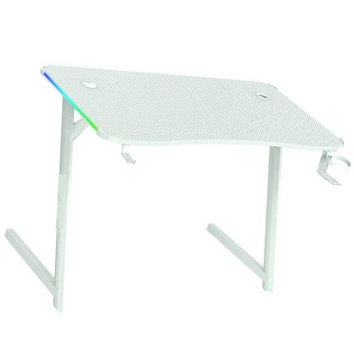 שולחן גיימינג OPTIMUS LITE בצורת Z כולל תאורת RGB צבע לבן 120 ס