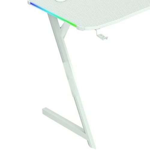 שולחן גיימינג OPTIMUS LITE בצורת Z כולל תאורת RGB צבע לבן 120 ס