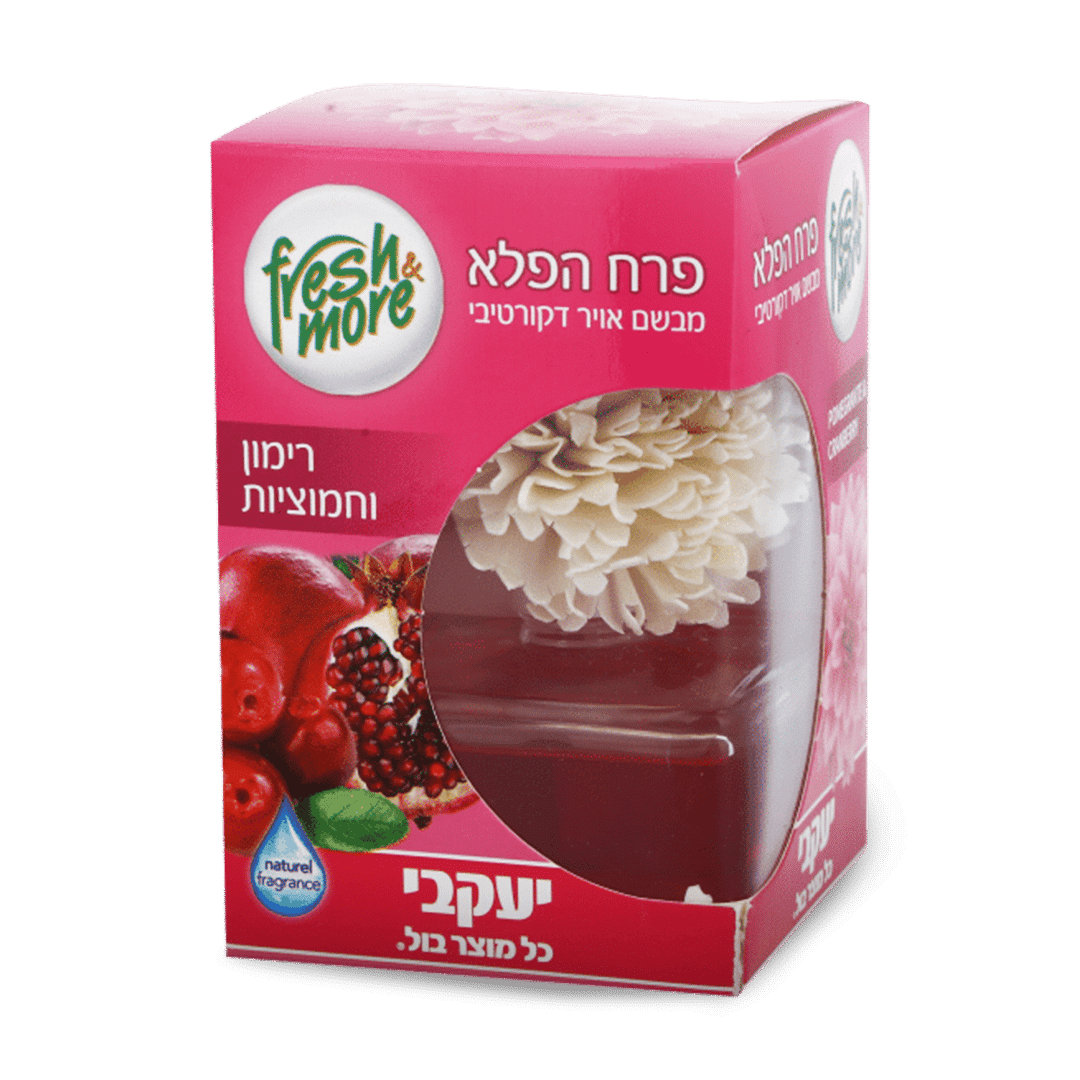 Fresh & More - פרח הפלא מבשם אוויר דקורטיבי רימון וחמוציות מבית יעקבי - נפח 75 מ