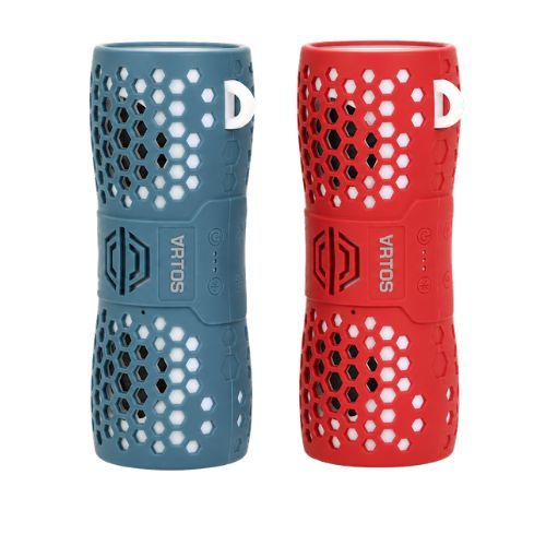 רמקול Bluetooth קומפקטי JIGI WATERPROOF עם טווח אלחוטי של עד 10 מטרים.