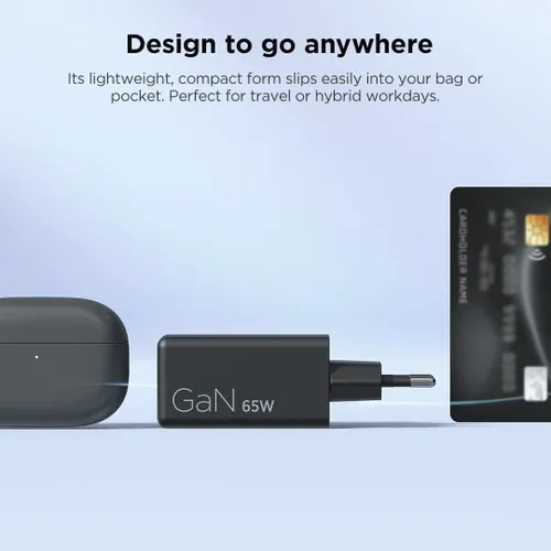 מטען Lenovo 65W Mini USB-C GaN Charger 40AW65WBEU 