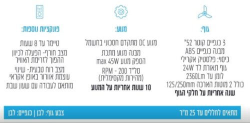 מאוורר תקרה 52