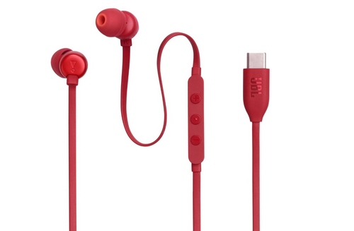 אוזניות חוטיות JBL Tune 310C USB-C In-Ear Red