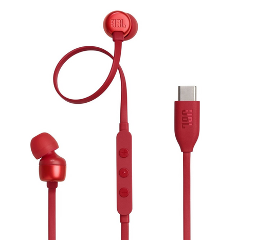 אוזניות חוטיות JBL Tune 310C USB-C In-Ear Red