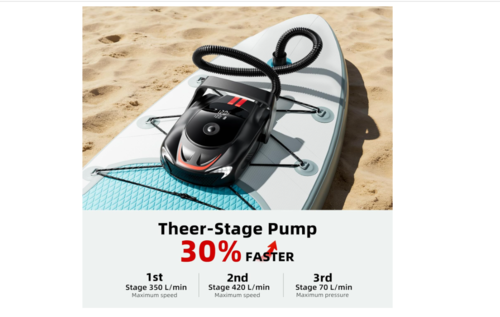 משאבה נטענת לניפוח סאפ מתנפח וסירות מתנפחות Paddle Board Pump Rechargeable
