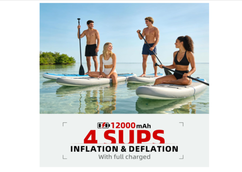 משאבה נטענת לניפוח סאפ מתנפח וסירות מתנפחות Paddle Board Pump Rechargeable