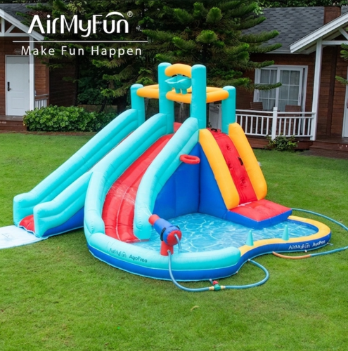 מתקן מתנפח עם מסלול גלישה  Doctor Dolphin דגם A83071