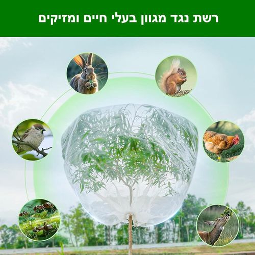 רשת הגנה נגד זבובים ומזיקים לעצי פרי - 3x10 מ'