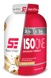 אבקת חלבון מי גבינה מבודדת סופר אפקט עוגיות ISO ONE Advanced Formula | משקל 1.8 ק"ג