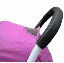 כיסוי דמוי עור לידית עגלה - שחור