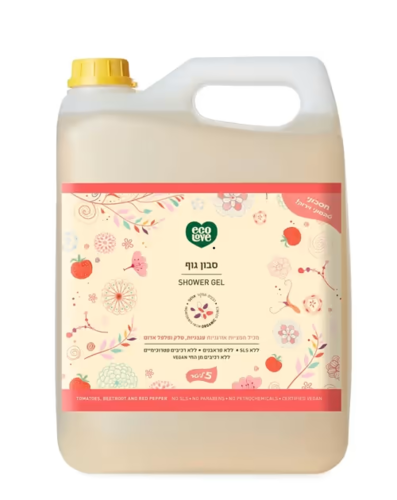 סבון גוף משפחתי טבעי ירקות אדומים 5 ליטר ecoLove