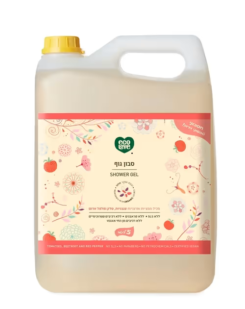 סבון גוף משפחתי טבעי ירקות אדומים 5 ליטר ecoLove