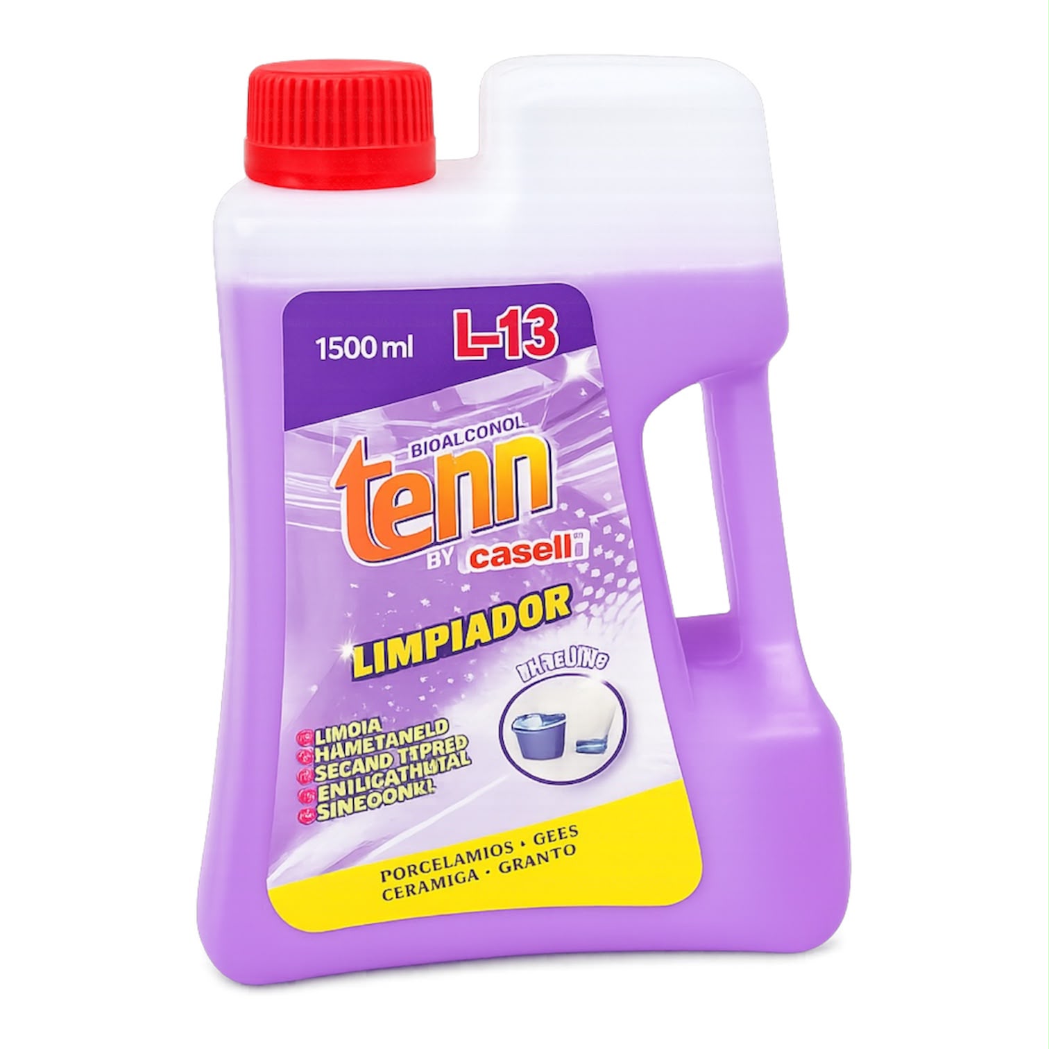 Tenn by Caselli L-13 נוזל ניקוי לגרניט פורצלן, קרמיקה וגרניט מתאים לרוב השואבים הרובוטיים השוטפים