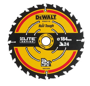 להב למסור עגול 184 מ"מ 24T לעץ DT90257 דיוולט Dewalt