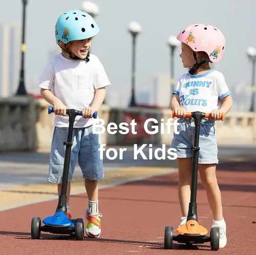 קורקינט למבורגיני מתקפל כחול - KICK AND ROLL Lamborghini Children's Scooter Blue Flashing Wheels Foldable Push Scooter