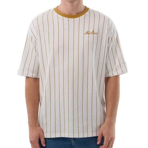חולצה NEW ERA מידות S-XL לגברים בדוגמת פסים זהב
