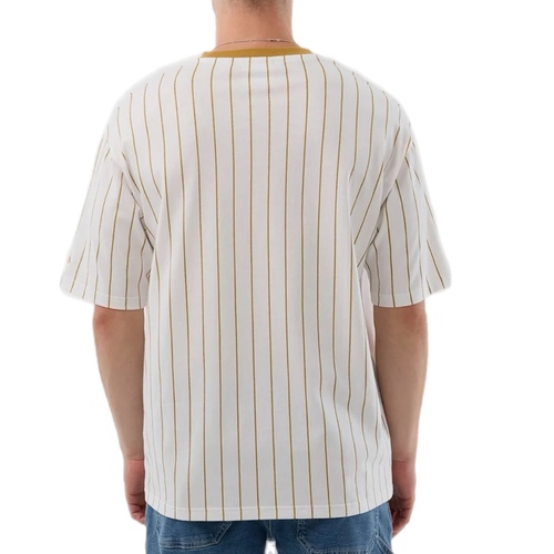 חולצה NEW ERA מידות S-XL לגברים בדוגמת פסים זהב