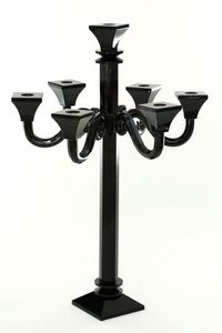פמוט קריסטל 7 קנים טיטניום BOHEMIA PREMIUM