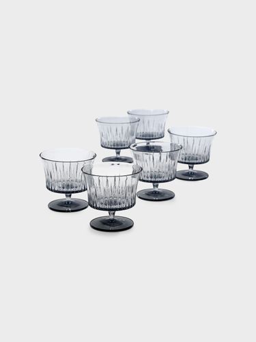 סט 6 גביעי קינוח פוליקרבונט כהה 400ml דגם MILANO