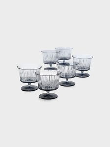 סט 6 גביעי קינוח פוליקרבונט כהה 400ml דגם MILANO