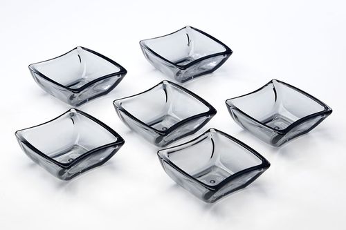 סט 6 קעריות 10x9.5x3.5 דגם APOLY פוליקרבונט כהה