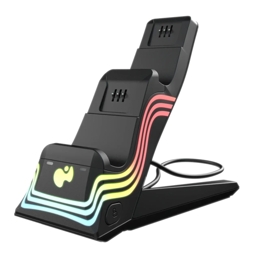 מטען כפול PDP Afterglow™ Wave + סוללות נטענות – לשלטי Xbox