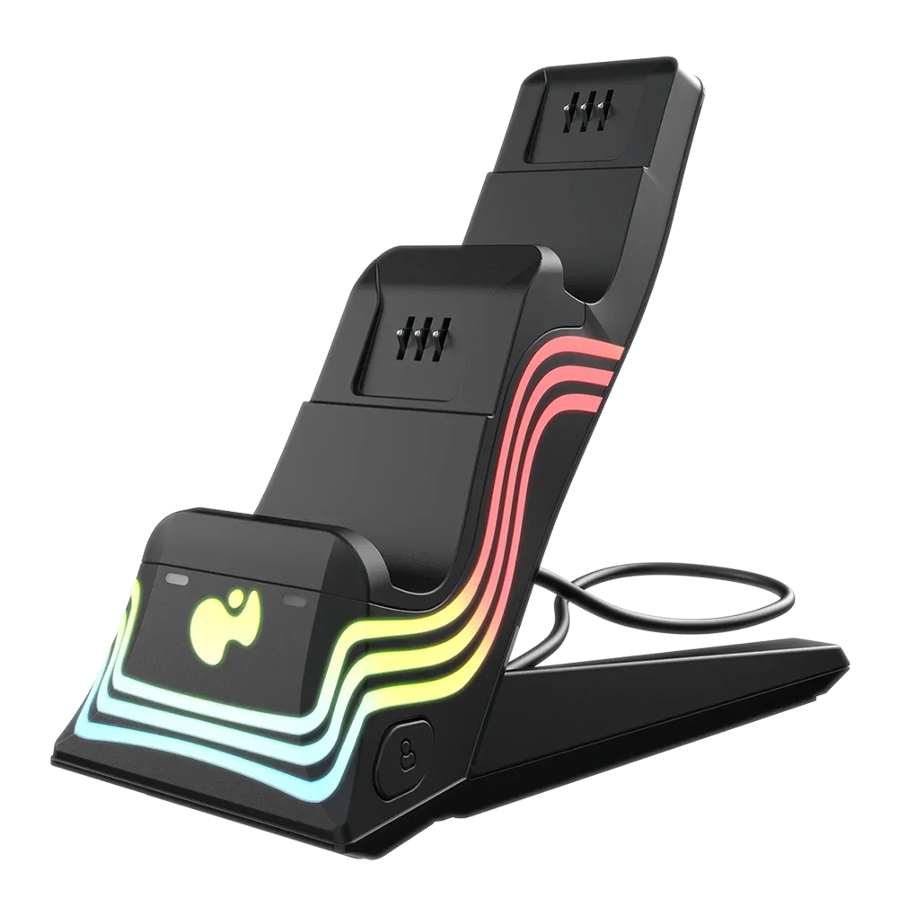 מטען כפול PDP Afterglow™ Wave + סוללות נטענות – לשלטי Xbox