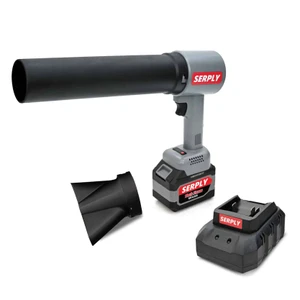 מפוח לגינה נטען 18V + סוללת 6Ah, מטען מהיר במזוודה קשיחה SERPLY PB18T