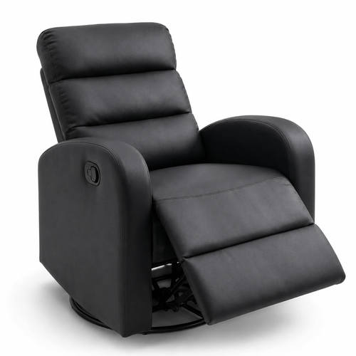 כורסת הנקה מסתובבת 360° עם ריקליינר COMFORT שחור Bsmart