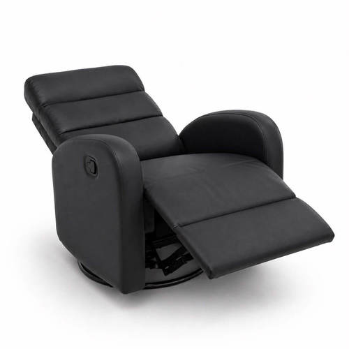 כורסת הנקה מסתובבת 360° עם ריקליינר COMFORT שחור Bsmart