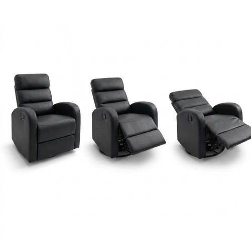 כורסת הנקה מסתובבת 360° עם ריקליינר COMFORT שחור Bsmart