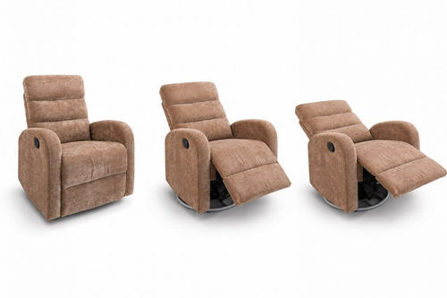 כורסת הנקה מסתובבת 360° עם ריקליינר COMFORT חום Bsmart