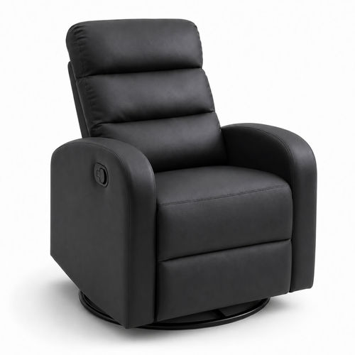 כורסת הנקה מסתובבת 360° עם ריקליינר COMFORT שחור Bsmart