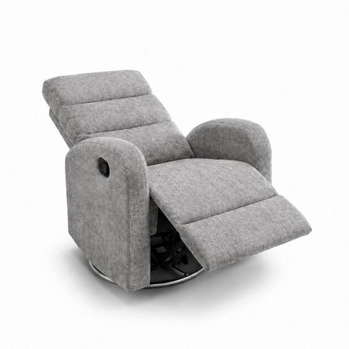 כורסת הנקה מסתובבת 360° עם ריקליינר COMFORT אפור Bsmart