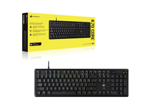 מקלדת גיימינג מכאנית CORSAIR K70 CORE RGB עברית/אנגלית 