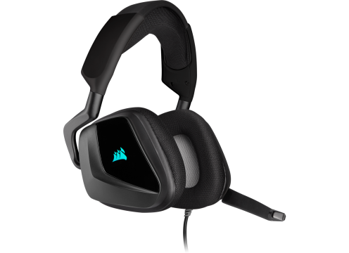 אוזניות CORSAIR VOID RGB ELITE 7.1 PREMIUM - CARBON