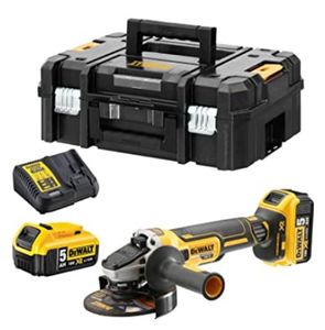 משחזת זווית נטענת "5 + סוללה 5 אמפר (125 מ"מ) DCG405P2 18V DeWalt