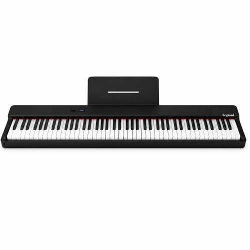 פסנתר MP300 שחור במצב פתוח עם 88 קלידים בגודל מלא