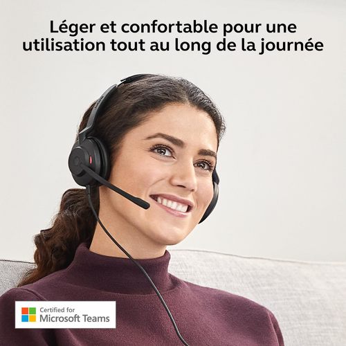 אוזניות חוטיות Jabra Evolve2 30 SE, USB C/A, MS Stereo