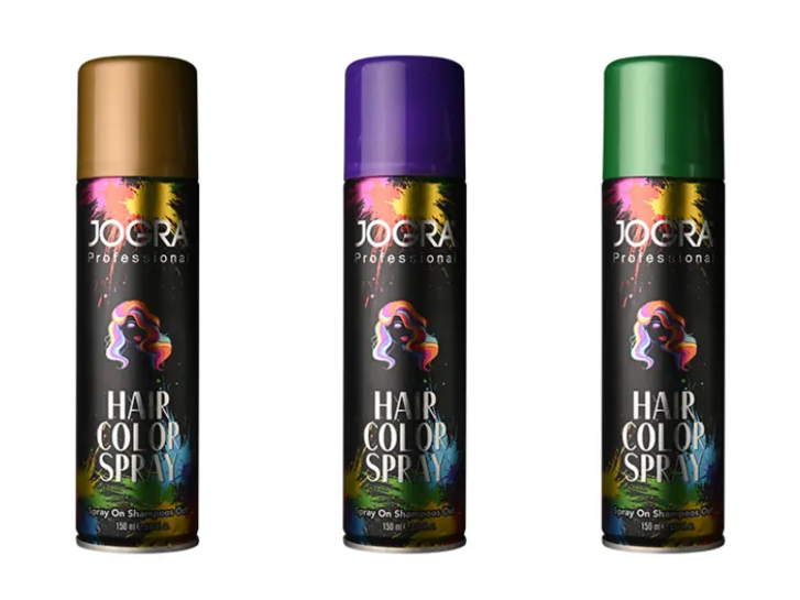 ספריי צבע זמני לשיער150ML JOGRA (מגוון צבעים ) 