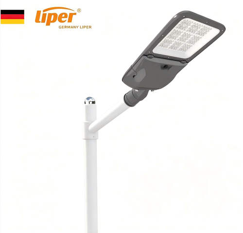 תאורת רחוב עם פוטוצל 100W מקצועית 4000K אפור Liper Selena