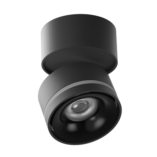 צילינדר תקרה לד COB מתכוונן 15W עגול CCT שחור Liper Atlas