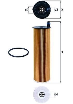 ‏פילטר שמן MAHLE OX823/6D