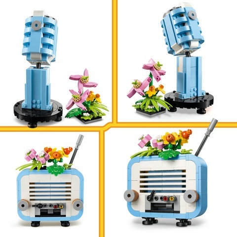 Record Player with Flowers