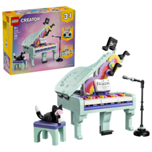 Music Decor Piano with Cat