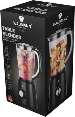 בלנדר זכוכית 1.5 ליטר שחור BLAUMANN BL9008 