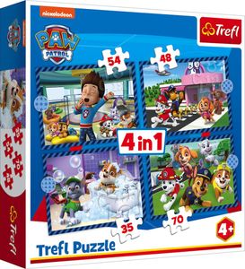 מארז 4 פאזלים - מפרץ ההרפתקאות יום בחייהם של הגורים