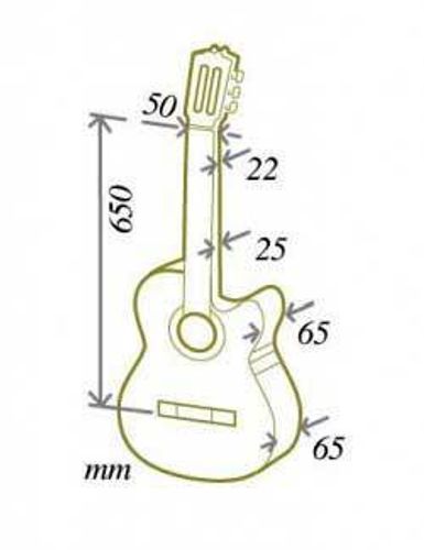 גיטרה קלאסית דקה מוגברת CUENCA 30 CT E1 CUT AWAY