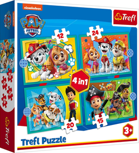 מארז 4 פאזלים - מפרץ ההרפתקאות גורים וחברים מוכנים למשימה